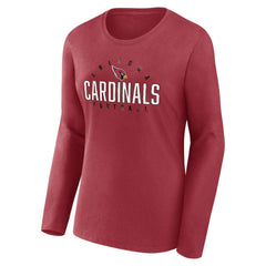 Arizona Cardinals Women's Plus Size Foiled Play Long Sleeve T-Shirt Cardinal - Fanatics