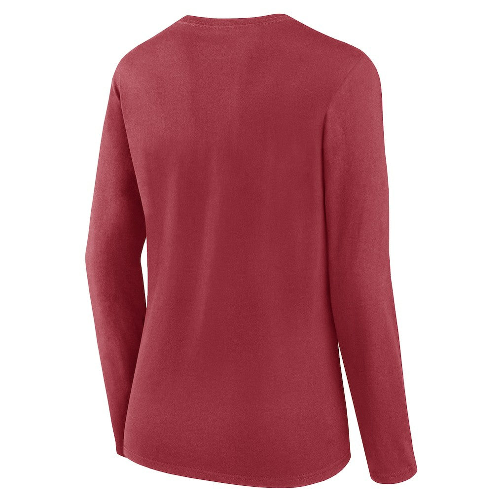 Arizona Cardinals Women's Plus Size Foiled Play Long Sleeve T-Shirt Cardinal - Fanatics
