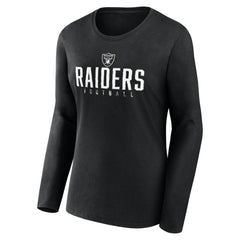 Las Vegas Raiders Women's Plus Size Foiled Play Long Sleeve T-Shirt Black - Fanatics