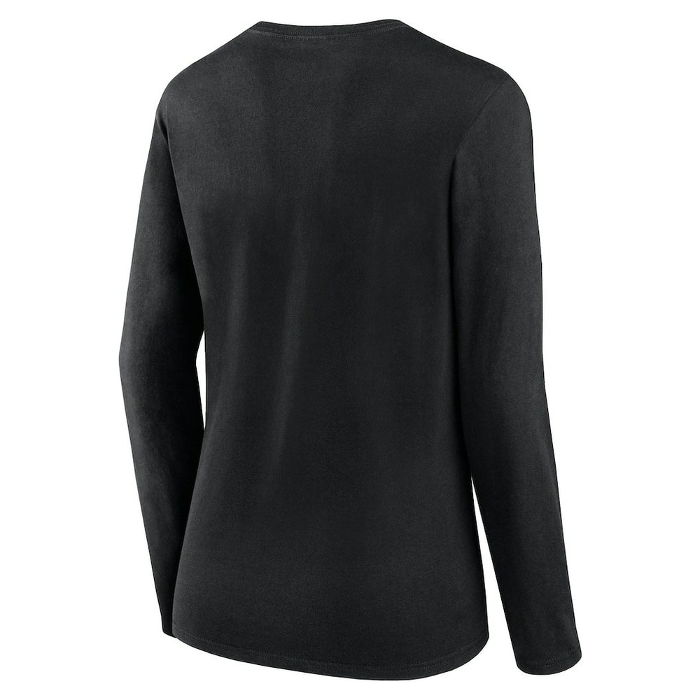 Las Vegas Raiders Women's Plus Size Foiled Play Long Sleeve T-Shirt Black - Fanatics