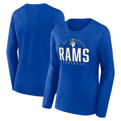 Los Angeles Rams Women's Plus Size Foiled Play Long Sleeve T-Shirt Royal - Fanatics