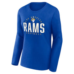 Los Angeles Rams Women's Plus Size Foiled Play Long Sleeve T-Shirt Royal - Fanatics