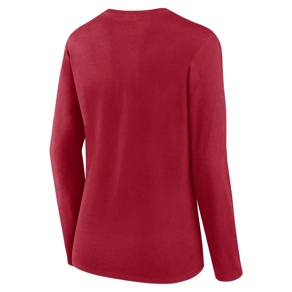 Tampa Bay Buccaneers Women's Plus Size Foiled Play Long Sleeve T-Shirt Red - Fanatics