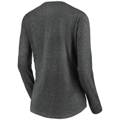 Vegas Golden Knights Women's Primary Logo V-Neck Long Sleeve T-Shirt Charcoal