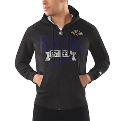 Baltimore Ravens Starter Domestic Post Season Full-Zip Hoodie Black - NFL