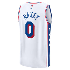 Fanatics - Tyrese Maxey Philadelphia 76ers Fast Break Replica Player Jersey - Association Edition - White