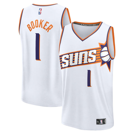 Devin Booker Phoenix Suns Fast Break Replica Player Jersey - Association Edition - White | NBA Jerseys