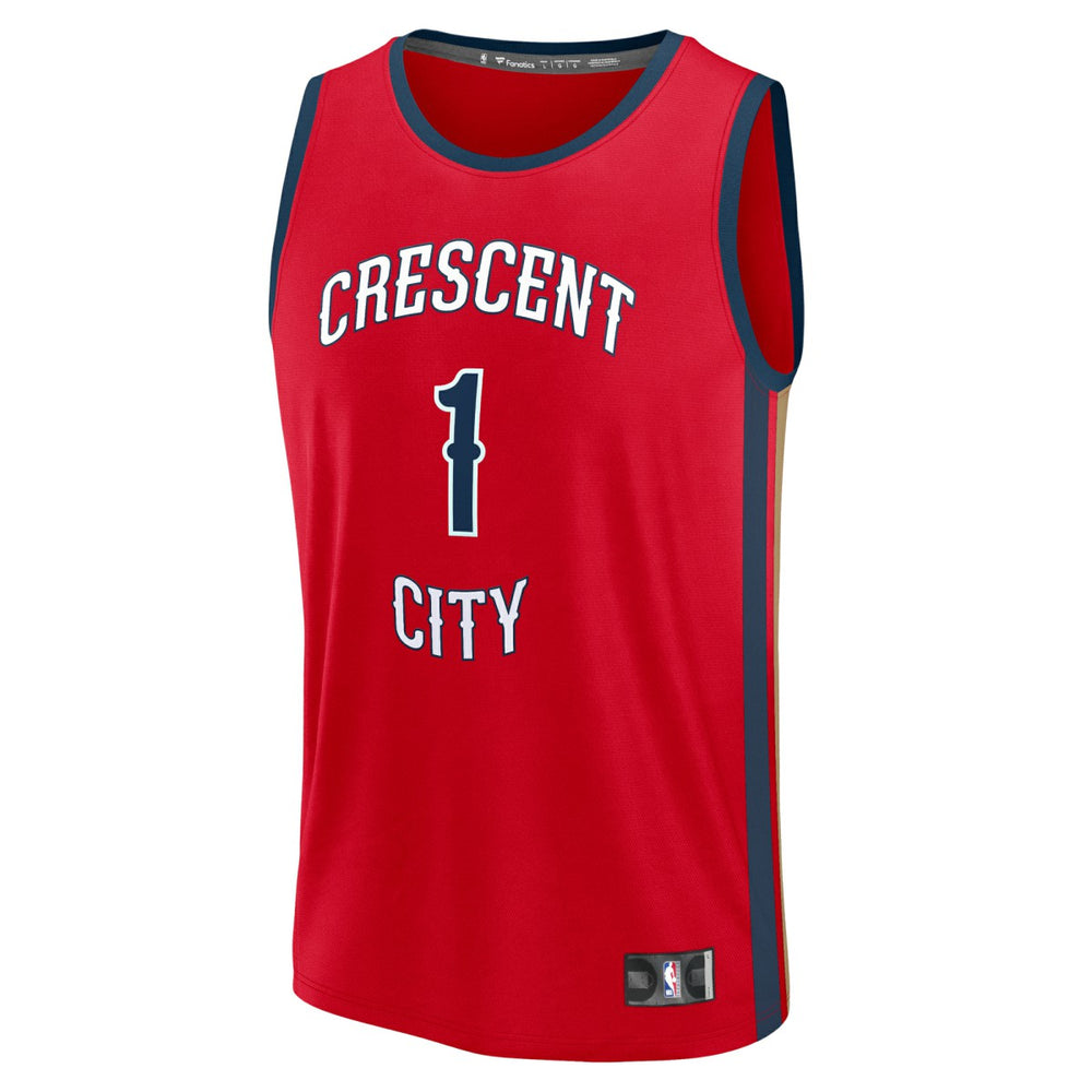 Fanatics - Zion Williamson New Orleans Pelicans Youth Fast Break Player Jersey - Statement Edition - Red