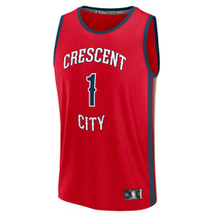 Fanatics - Zion Williamson New Orleans Pelicans Youth Fast Break Player Jersey - Statement Edition - Red