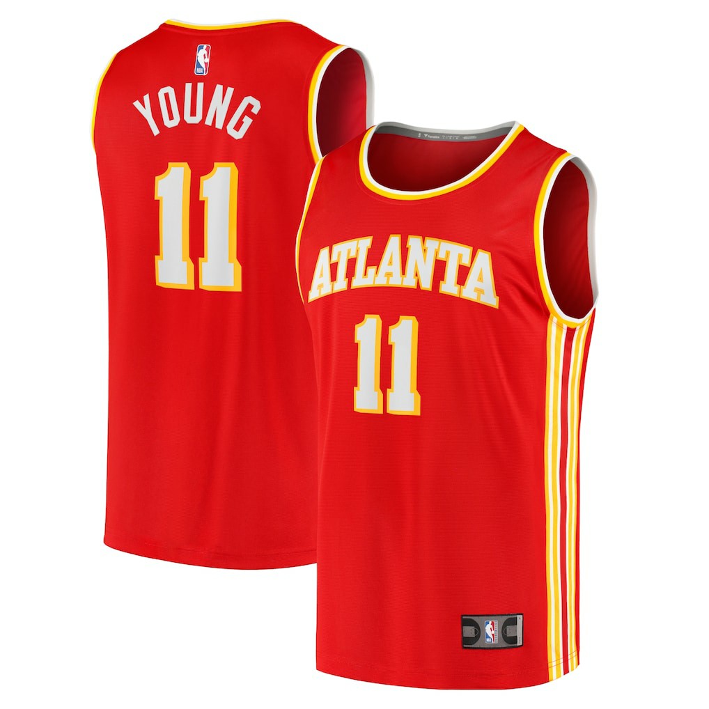 Fanatics - Trae Young Atlanta Hawks Fast Break Replica Jersey - Icon Edition - Red