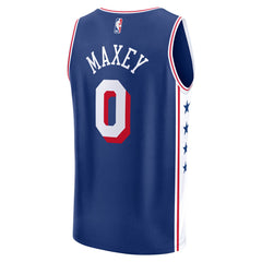 Fanatics - Tyrese Maxey Philadelphia 76ers Fast Break Replica Jersey - Icon Edition - Royal