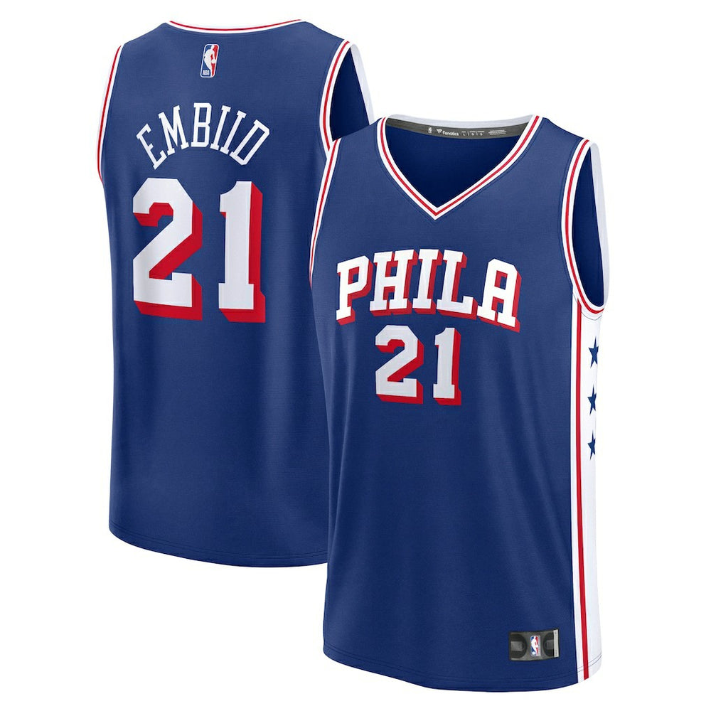 Fanatics - Joel Embiid Philadelphia 76ers Fast Break Replica Jersey - Icon Edition - Royal
