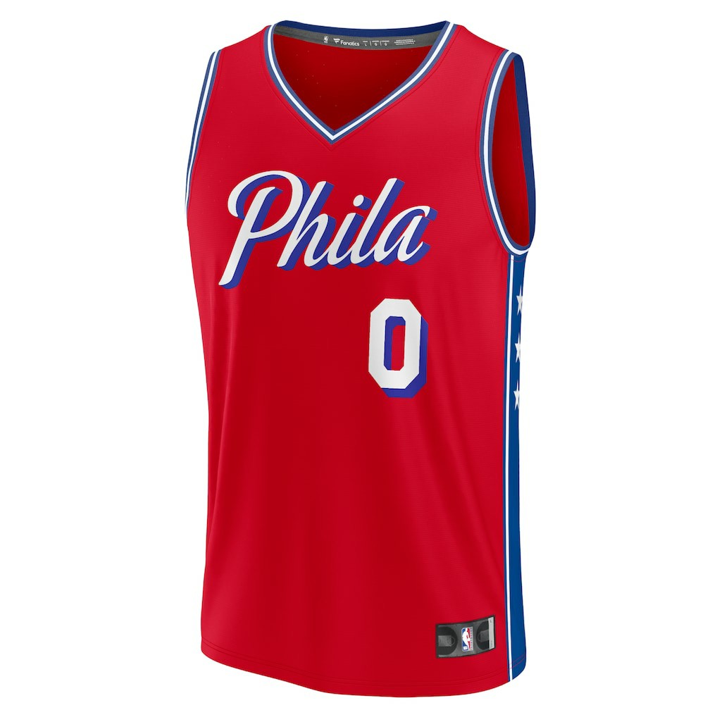 Tyrese Maxey Philadelphia 76ers Fast Break Replica Player Jersey sale - Statement Editi- Red | NBA Jerseys