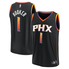 Fanatics - Devin Booker Phoenix Suns Fast Break Replica Player Jersey - Statement Edition - Black