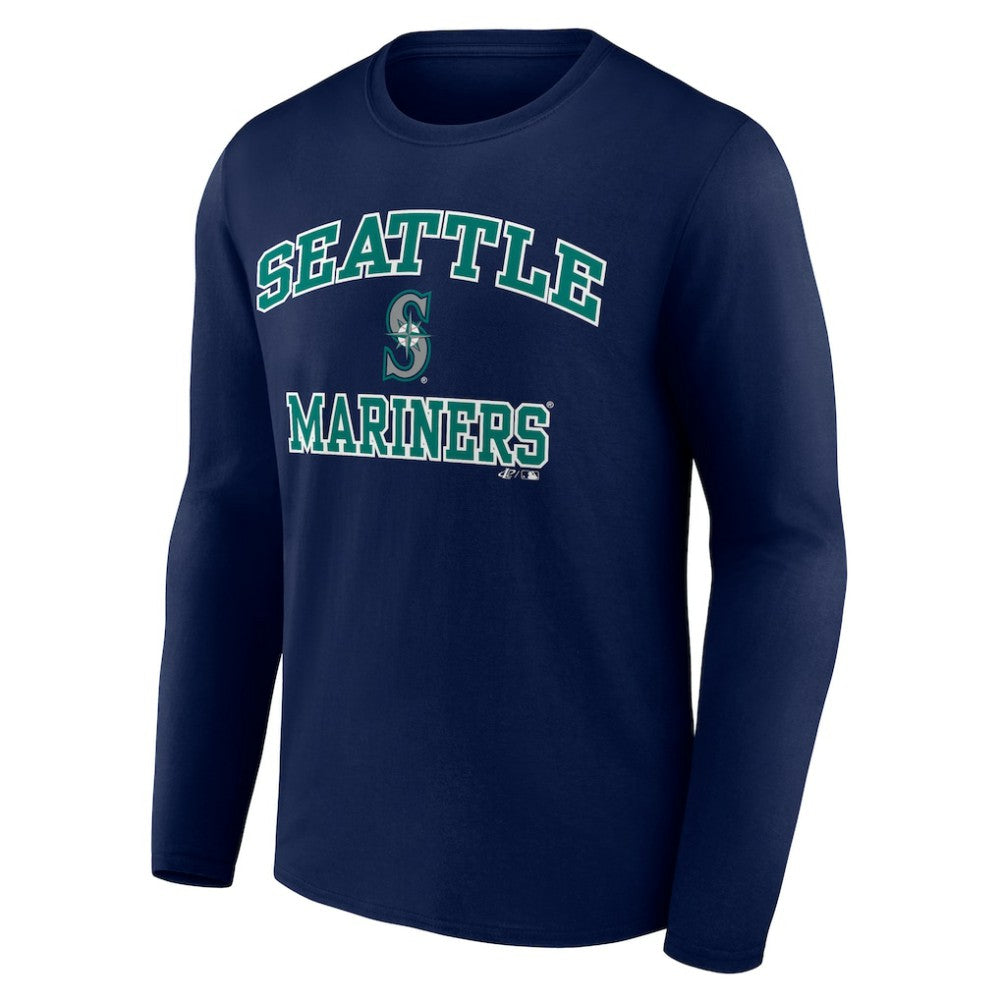 Seattle Mariners Logo Athletic Heart & Soul Long Sleeve T-Shirt discount