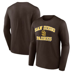 San Diego Padres Logo Athletic Heart & Soul Long Sleeve T-Shirt Sale