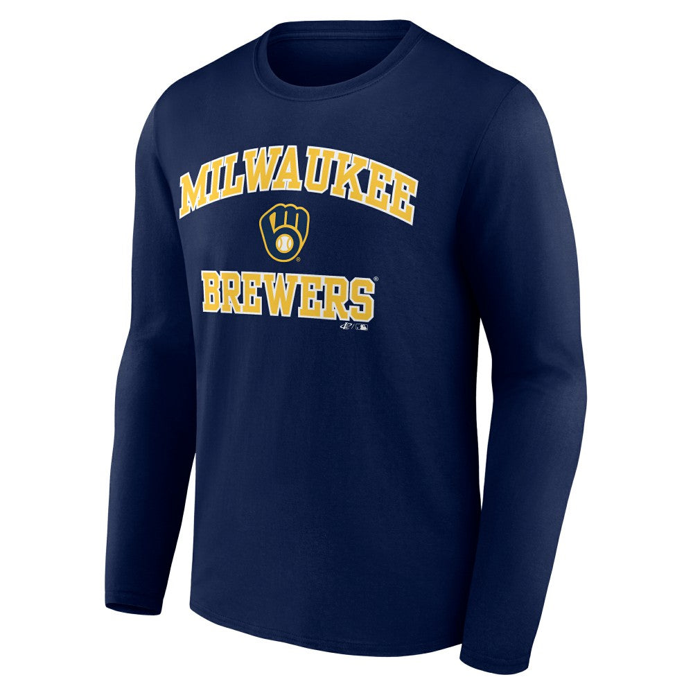 Milwaukee Brewers Logo Athletic Heart & Soul Long Sleeve T-Shirt for sale