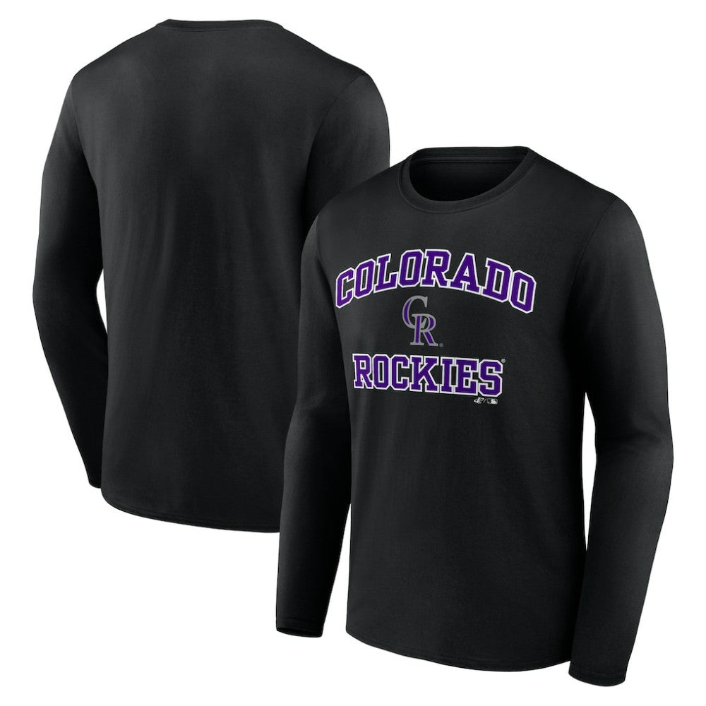 Colorado Rockies Logo Athletic Heart & Soul Long Sleeve T-Shirt discount