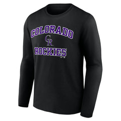 Colorado Rockies Logo Athletic Heart & Soul Long Sleeve T-Shirt discount