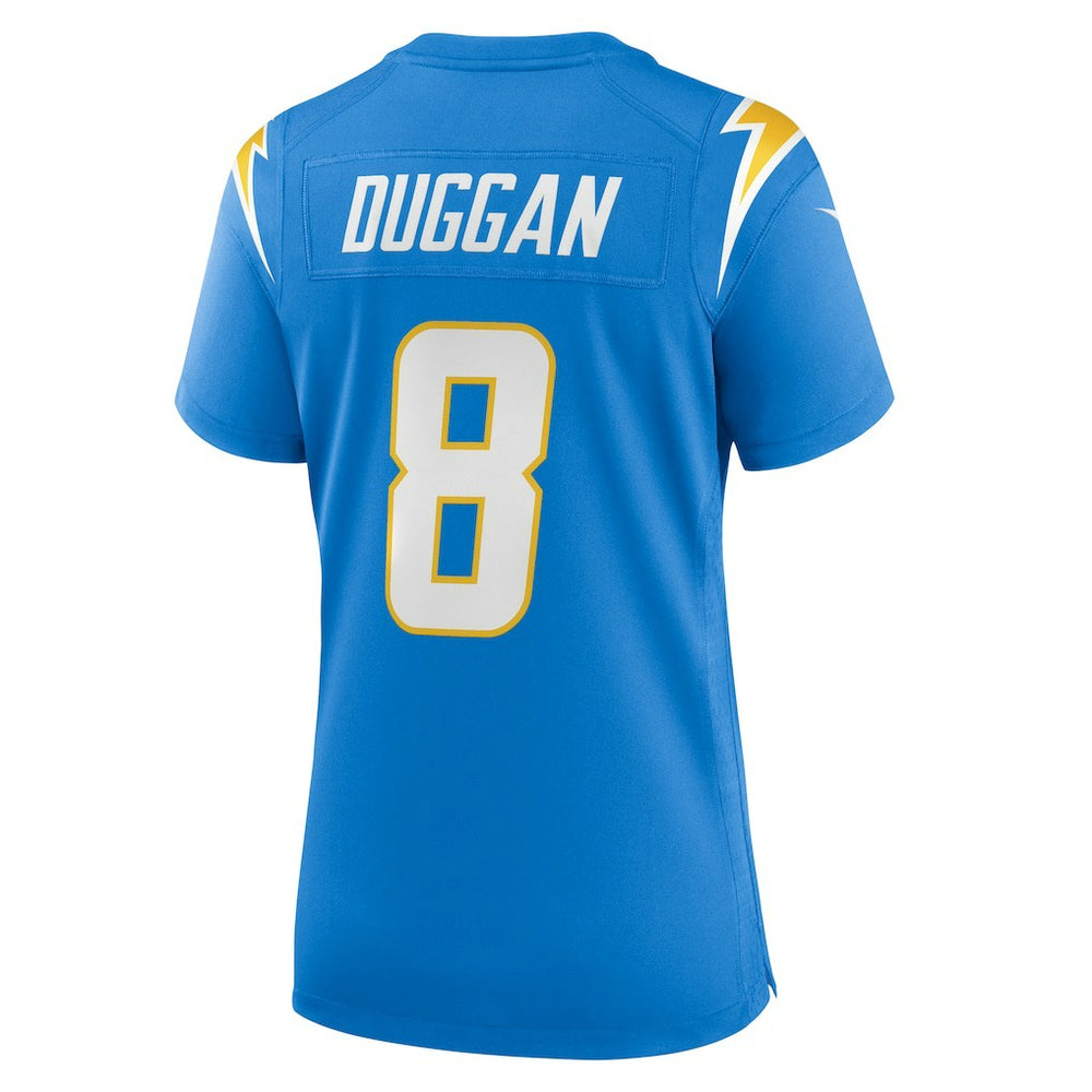 Max Duggan Los Angeles Chargers Women's Team Game Jersey Powder Blue - Nike