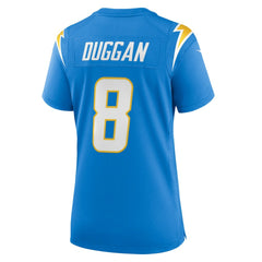 Max Duggan Los Angeles Chargers Women's Team Game Jersey Powder Blue - Nike