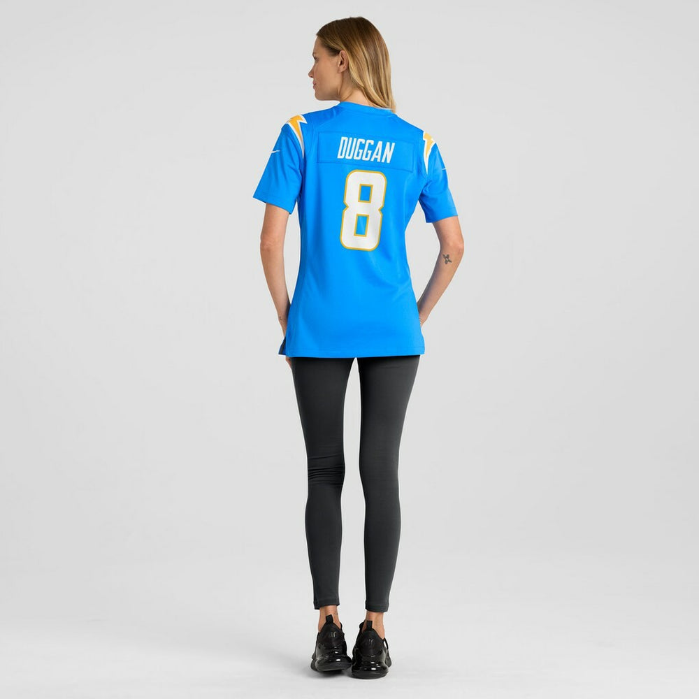 Max Duggan Los Angeles Chargers Women's Team Game Jersey Powder Blue - Nike