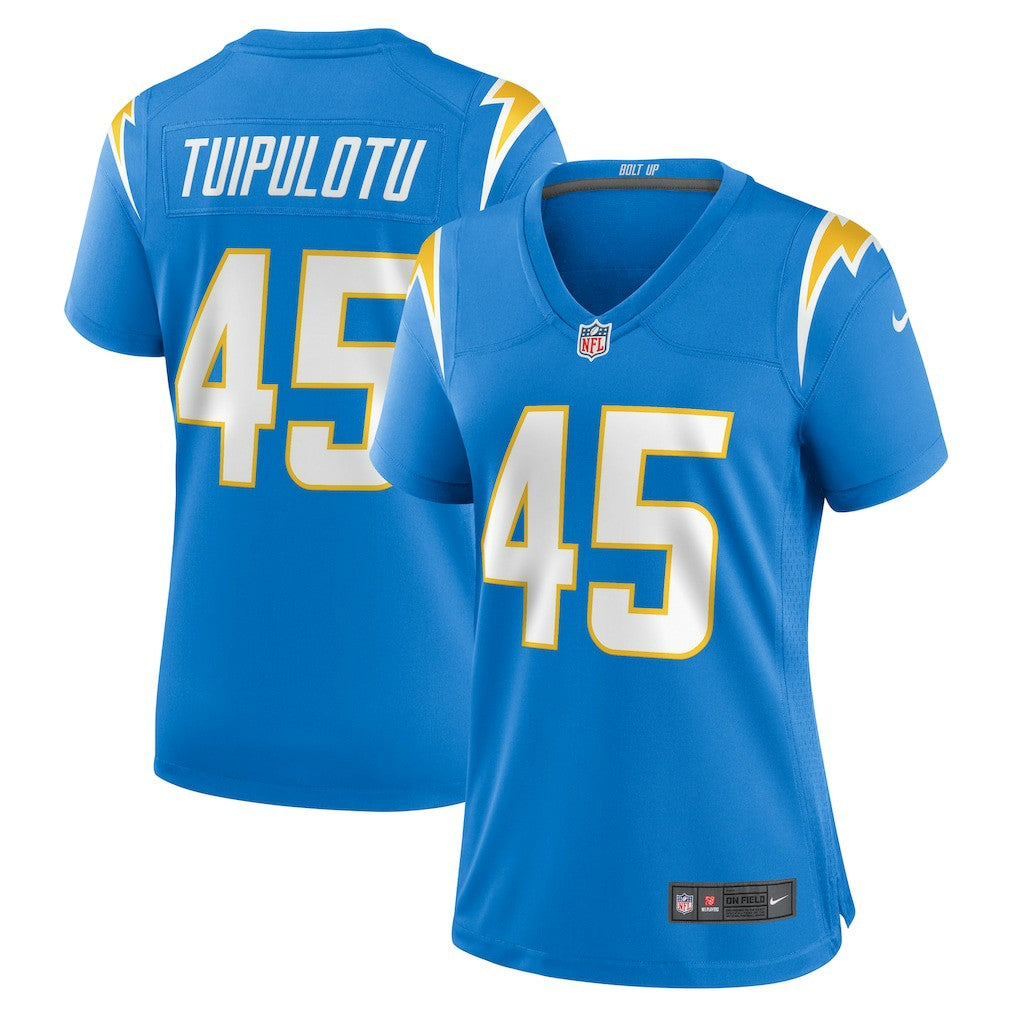 Tuli Tuipulotu Los Angeles Chargers Women's Team Game Jersey Powder Blue - Nike
