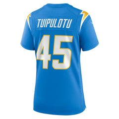 Tuli Tuipulotu Los Angeles Chargers Women's Team Game Jersey Powder Blue - Nike