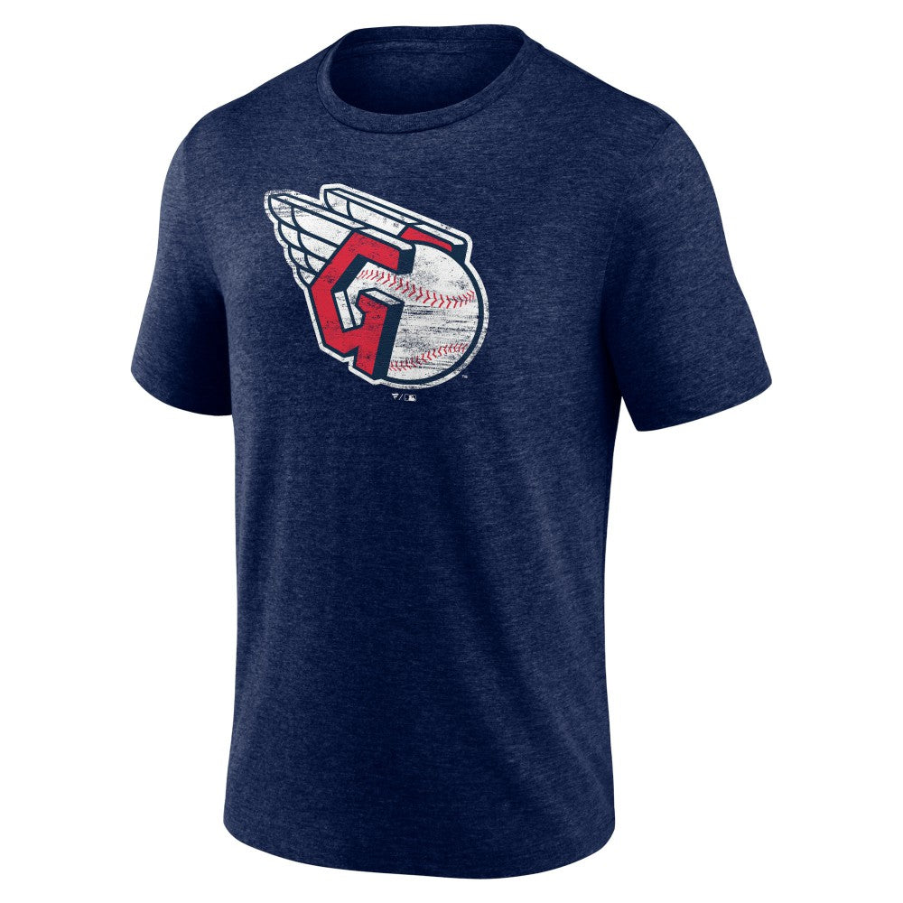 Cleveland Guardians Official Logo Tri-Blend T-Shirt On Sale