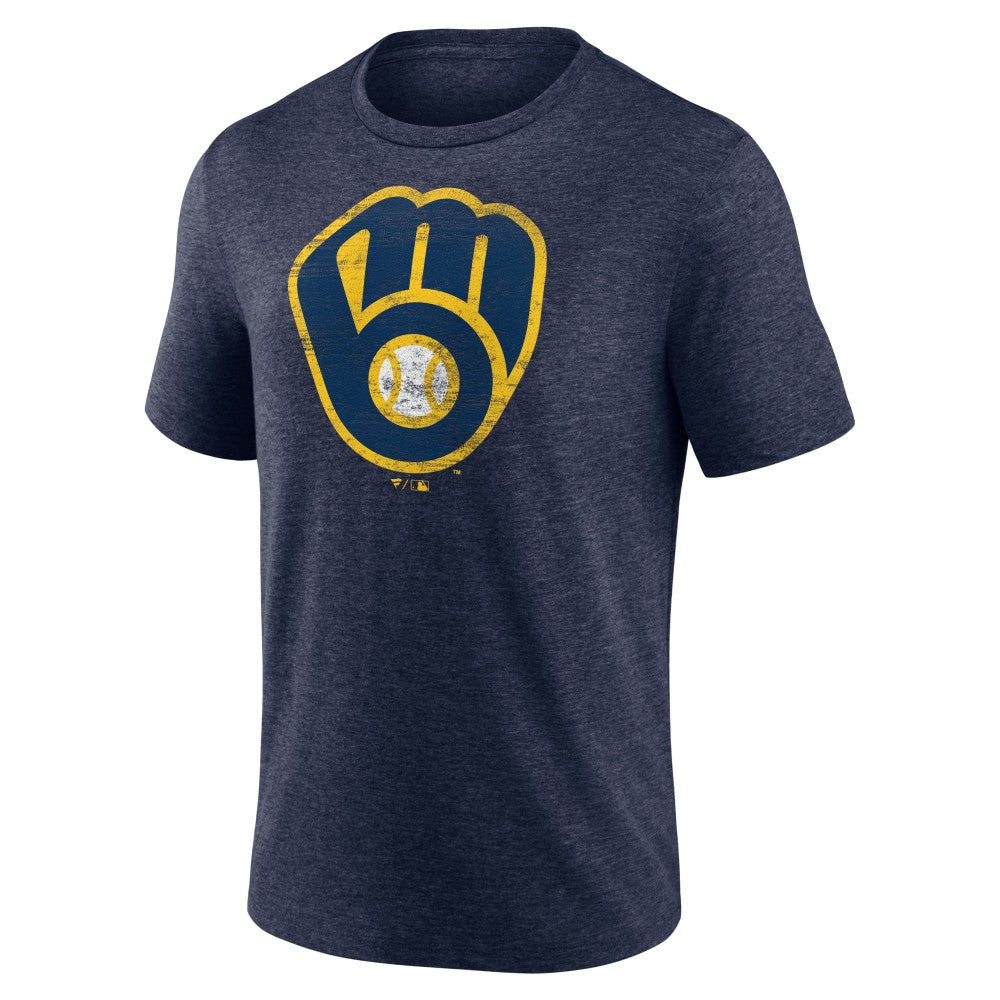 Milwaukee Brewers Official Logo Tri-Blend T-Shirt Online