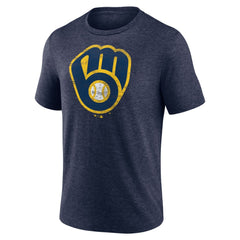 Milwaukee Brewers Official Logo Tri-Blend T-Shirt Online