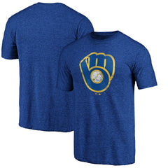 Milwaukee Brewers Official Logo Tri-Blend T-Shirt Near Me