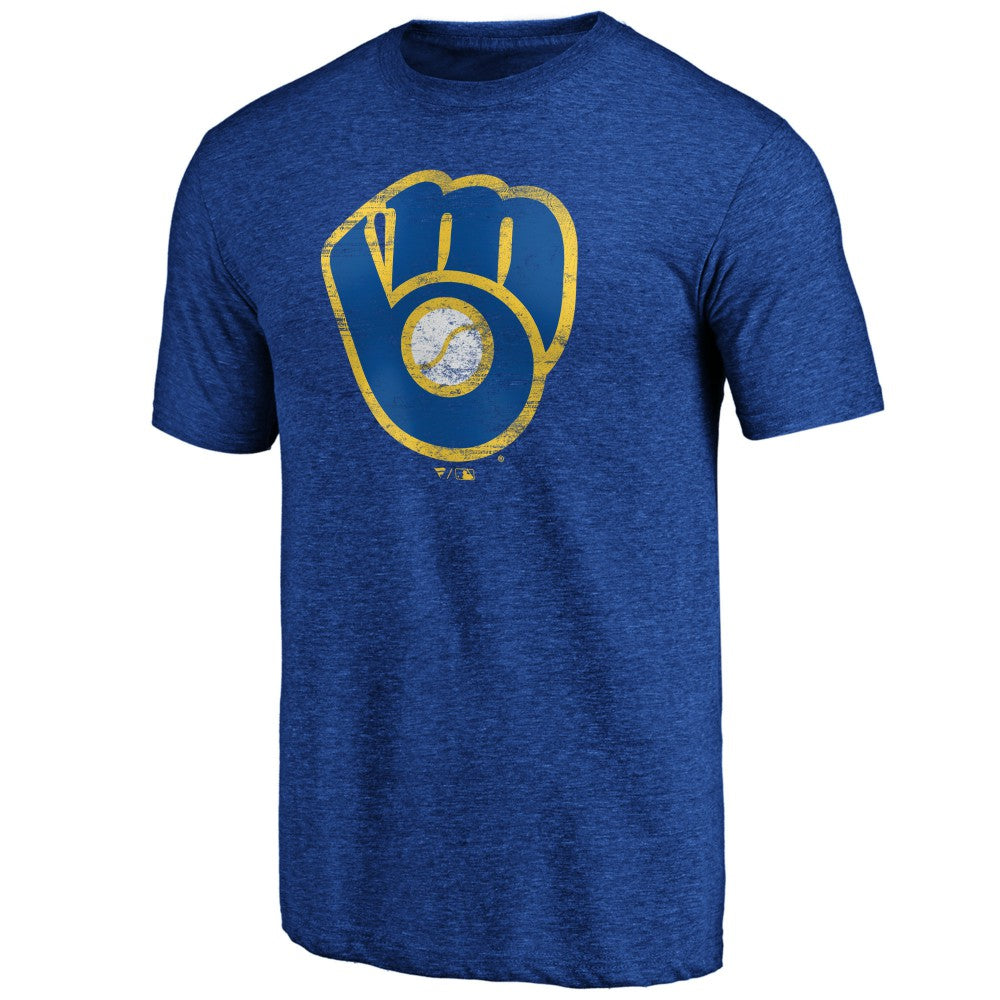 Milwaukee Brewers Official Logo Tri-Blend T-Shirt Near Me