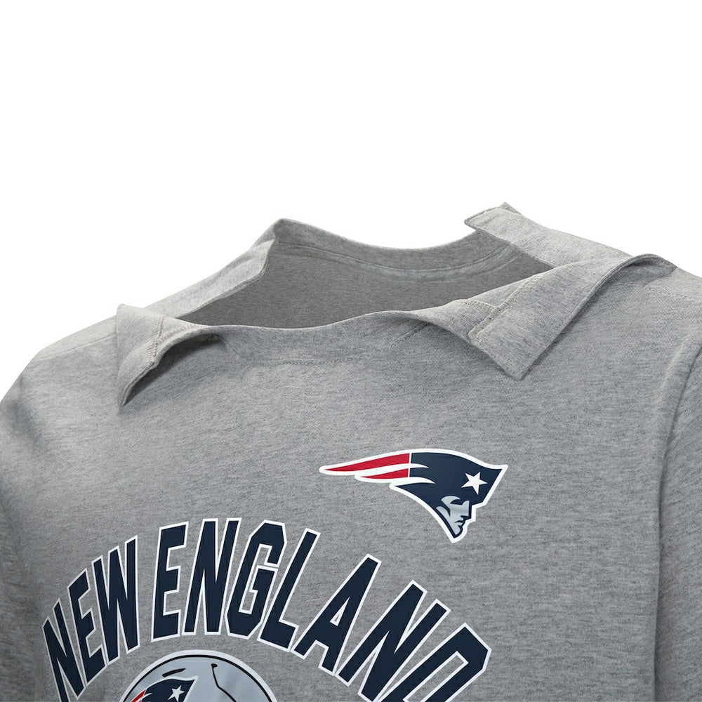 New England Patriots Tackle Adaptive T-Shirt Gray - NFL