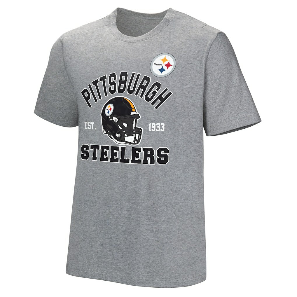 Pittsburgh Steelers Tackle Adaptive T-Shirt Gray - NFL
