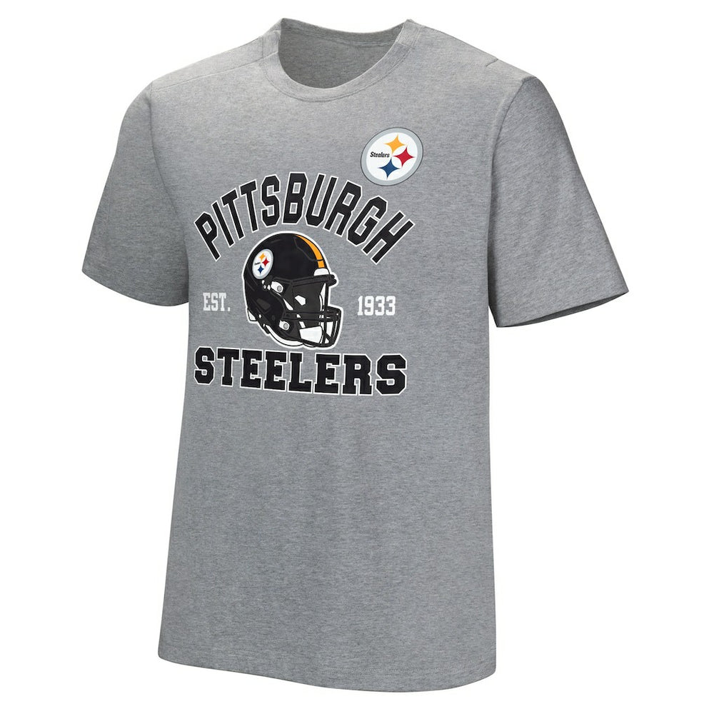 Pittsburgh Steelers Tackle Adaptive T-Shirt Gray - NFL