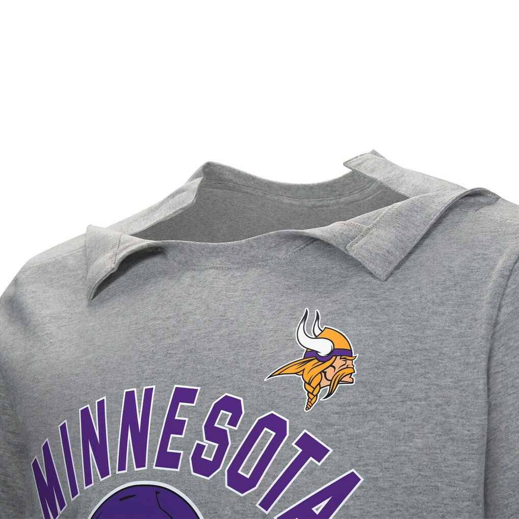 Minnesota Vikings Tackle Adaptive T-Shirt Gray - NFL
