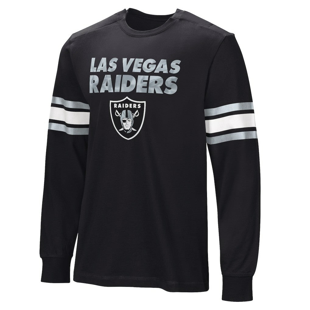 Las Vegas Raiders Hands Off Long Sleeve Adaptive T-Shirt Black - NFL