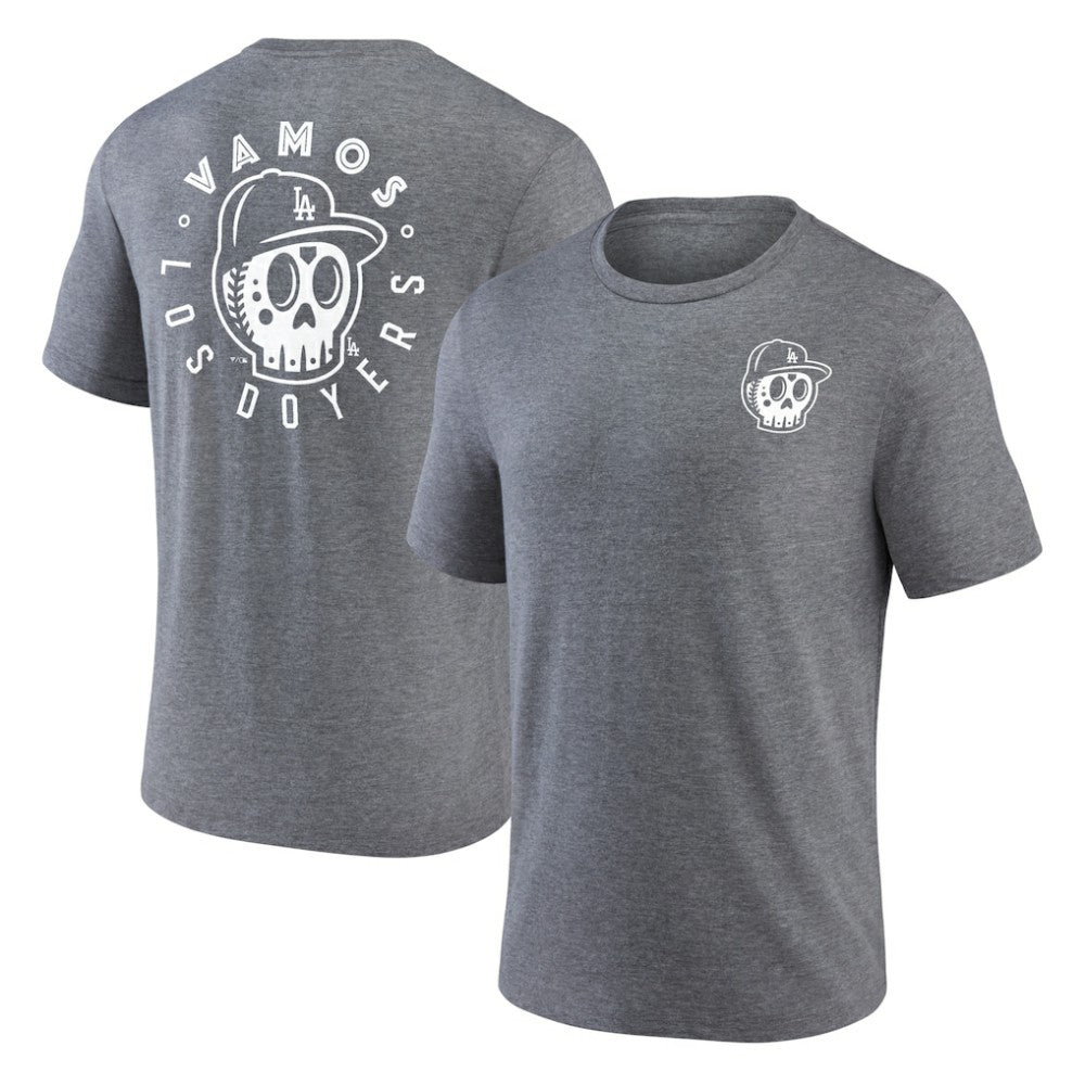 Los Angeles Dodgers Hometown Collection Sugar Skull Tri-Blend T-Shirt On Sale