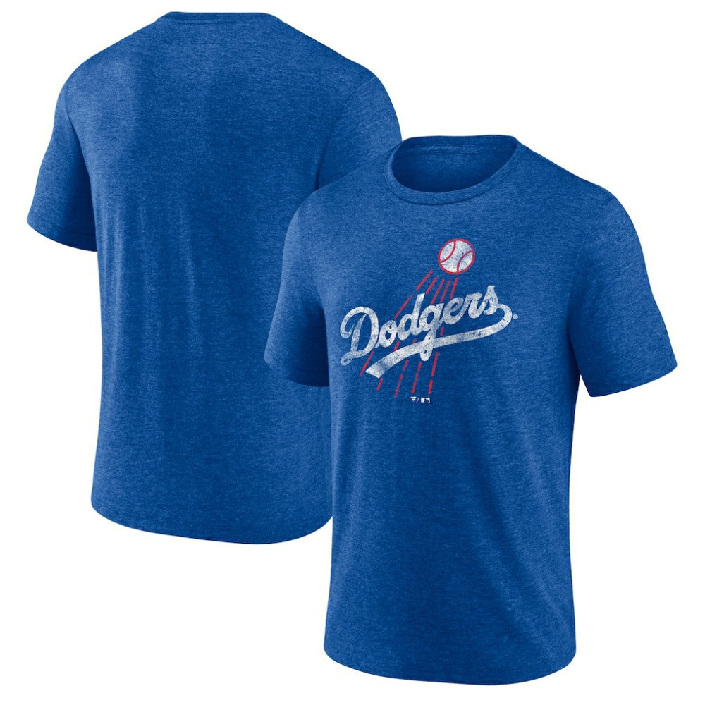 Los Angeles Dodgers Cooperstown Collection Throwback Logo Tri-Blend T-Shirt Clearance