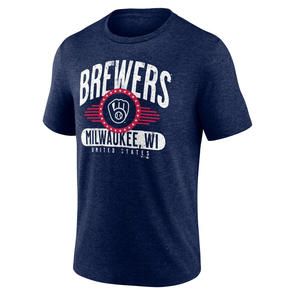 Milwaukee Brewers Badge of Honor Tri-Blend T-Shirt Sale