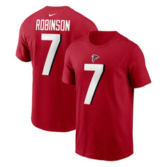 Bijan Robinson Atlanta Falcons Player Name & Number T-Shirt Red - Nike
