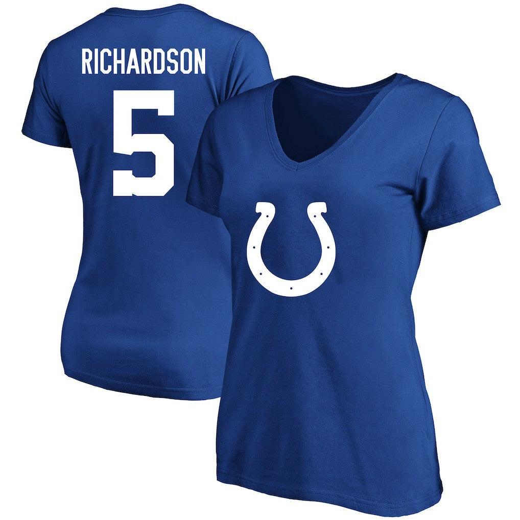 Anthony Richardson Indianapolis Colts Women's Plus Size Fair Catch Name & Number Scoop Neck T-Shirt Royal - NFL