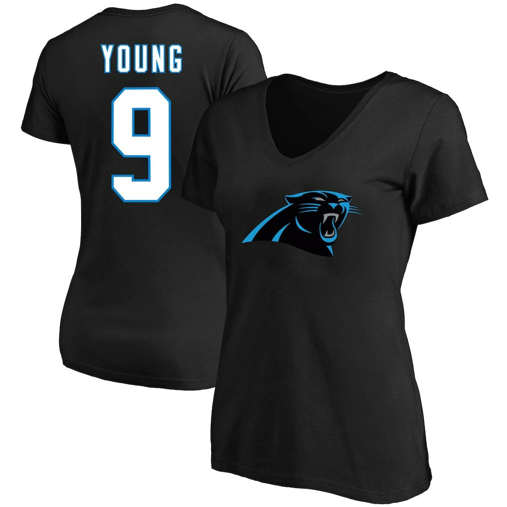 Bryce Young Carolina Panthers Women's Plus Size Fair Catch Name & Number Scoop Neck T-Shirt Black - NFL