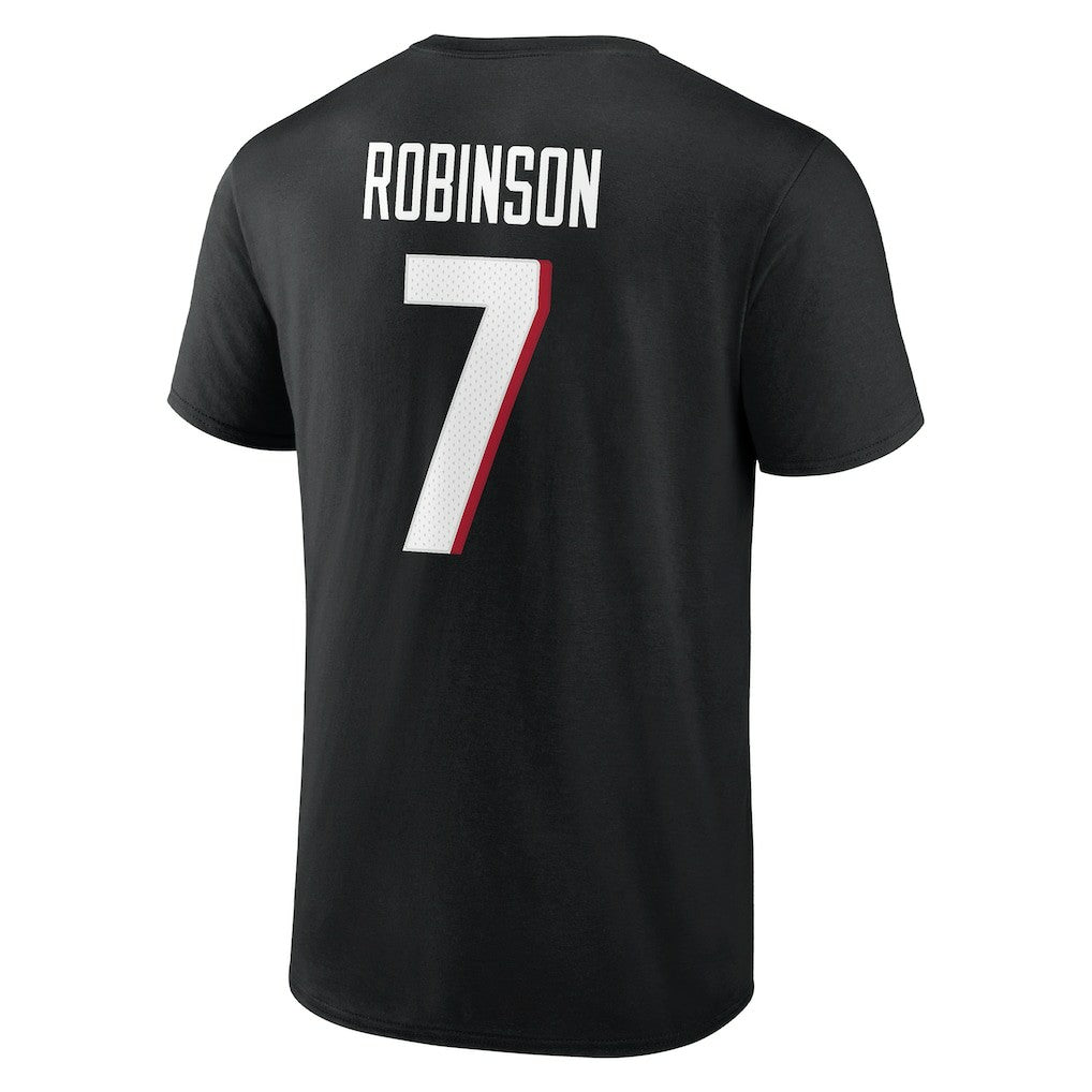 Bijan Robinson Atlanta Falcons Icon Name & Number T-Shirt Black - Fanatics