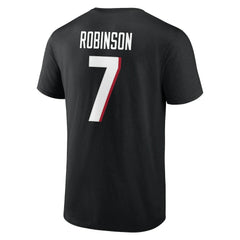 Bijan Robinson Atlanta Falcons Icon Name & Number T-Shirt Black - Fanatics