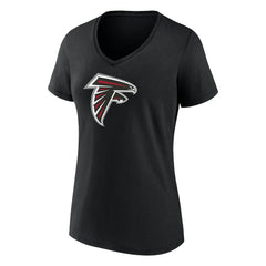 Bijan Robinson Atlanta Falcons Women's Icon Name & Number V-Neck T-Shirt Black - Fanatics
