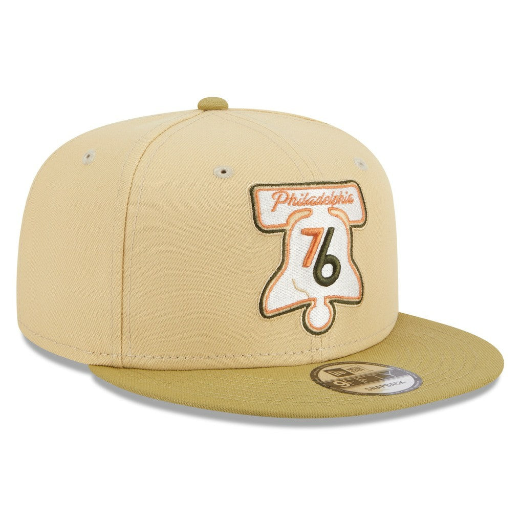 New Era - Philadelphia 76ers Green Collection Repreve 9FIFTY Snapback Hat - Khaki/Tan