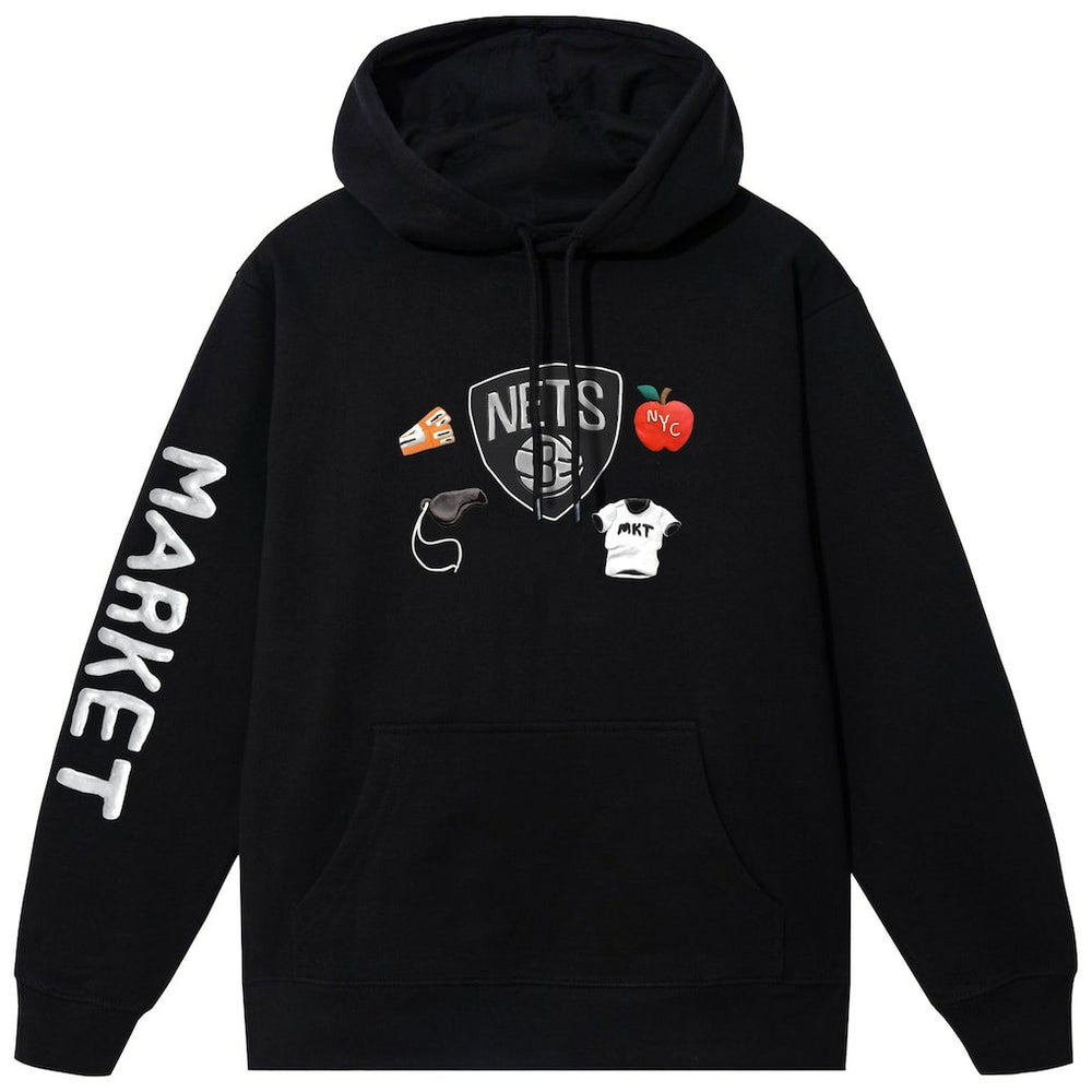 NBA - Brooklyn Nets NBA x MARKET Unisex Claymation Pullover Hoodie - Black