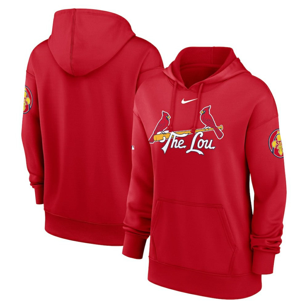 St. Louis Cardinals Nike Women's 2024 City Connect Authentic Collection Practice Performance Pullover Hoodie Online